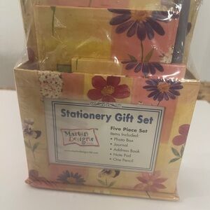Floral Stationery Gift Set for Teachers New Unused Journal Notes Desk Set